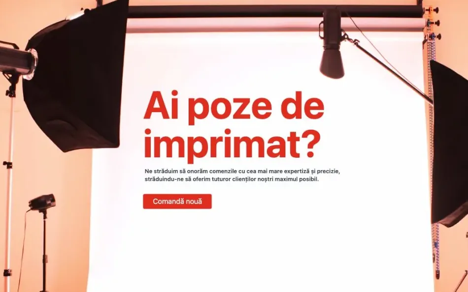 Pagina de comandă online a platformei Laborator Foto